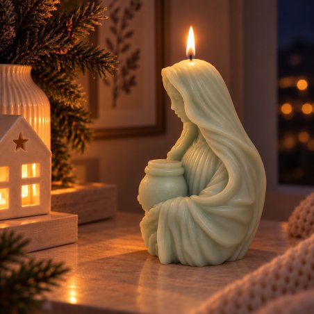 Molde para velas virgen con vasija comprar