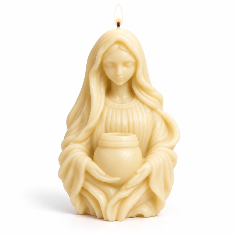 Molde para velas virgen con vasija