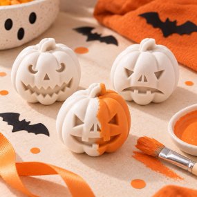 Molde 3 calabazas Halloween para manualidades