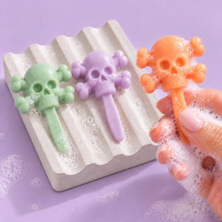 Jabones Halloween 6 pinchos de calavera