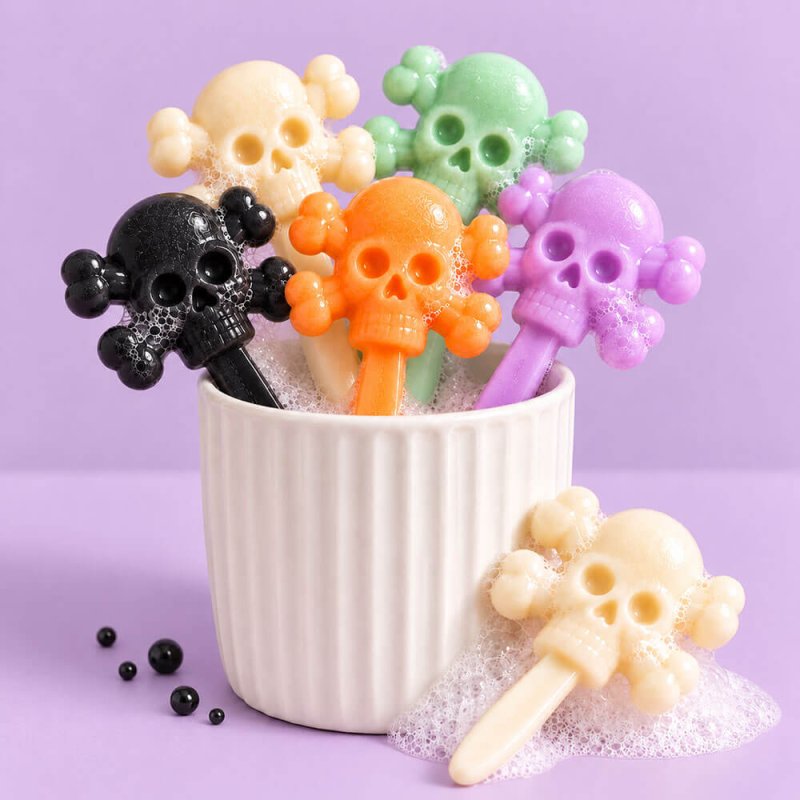 Molde para jabon 6 pinchos de calavera de Halloween