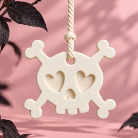 Molde calavera halloween figura para colgar