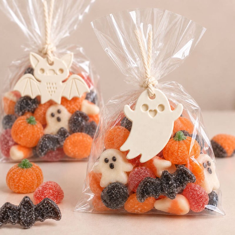 Molde fantasma halloween figura para colgar para bolsas de chuches