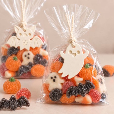 Molde fantasma halloween figura para colgar para bolsas de chuches