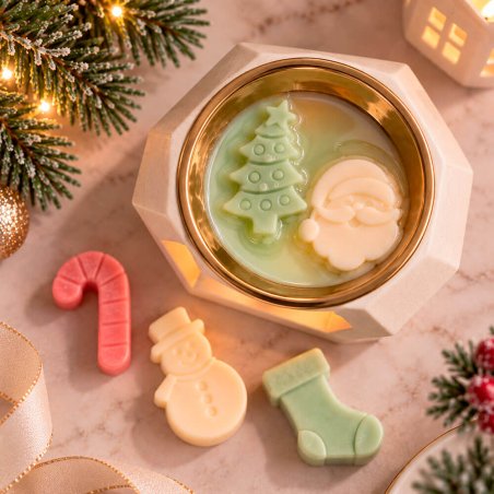 Molde 12 figuritas para wax melt de Navidad mix