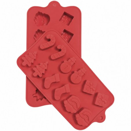 Comprar molde para wax melts 12 figuritas de Navidad mix
