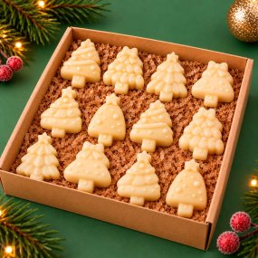Molde para wax melts 12 pinheirinhos de Natal
