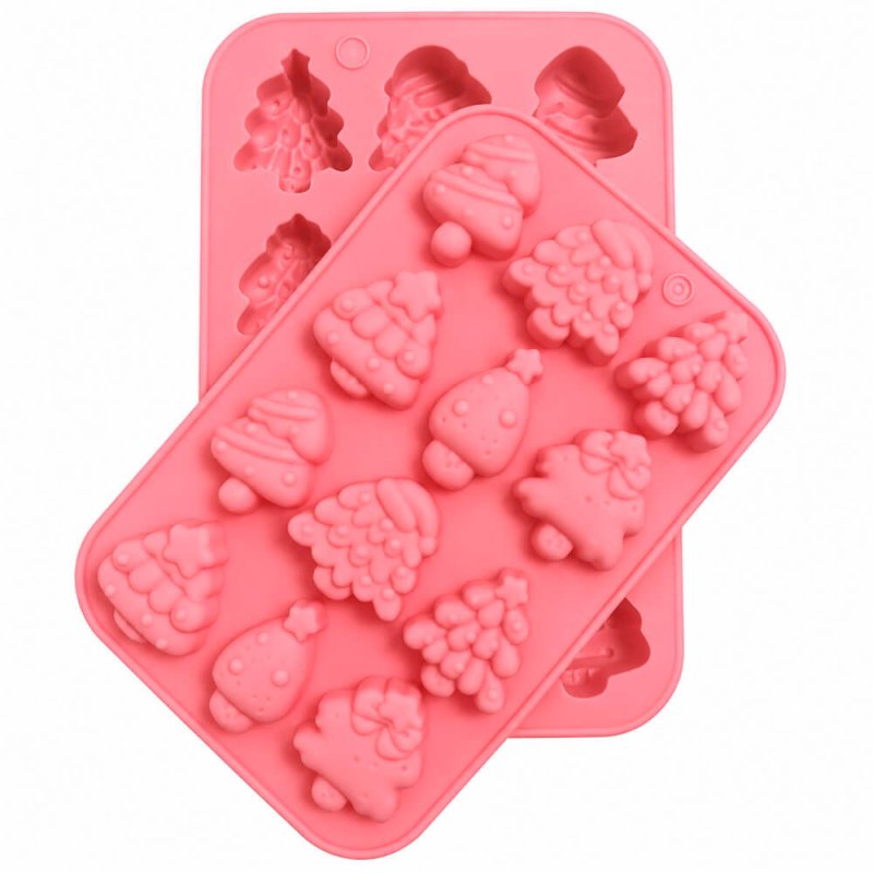 Comprar molde para wax melts 12 arbolitos de Navidad
