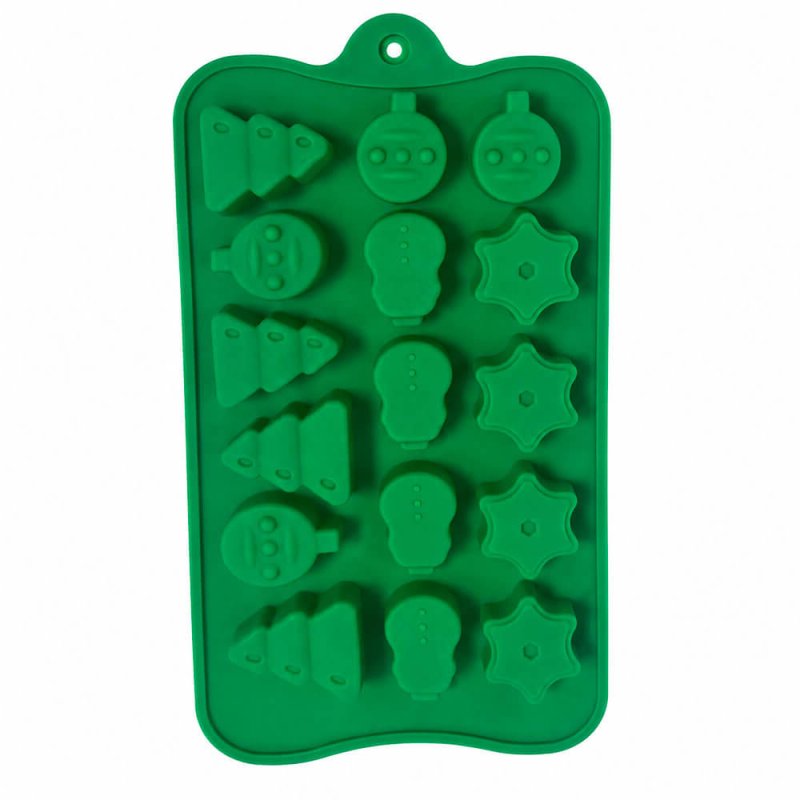 Molde para wax melts 16 figuritas de Navidad