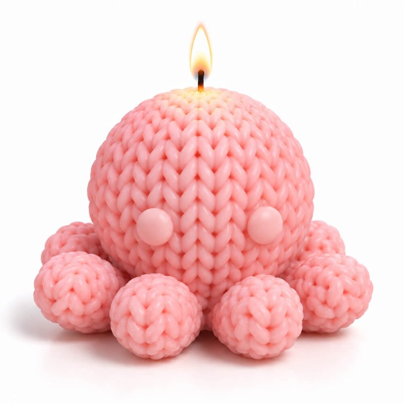 Molde para velas pulpo de ganchillo
