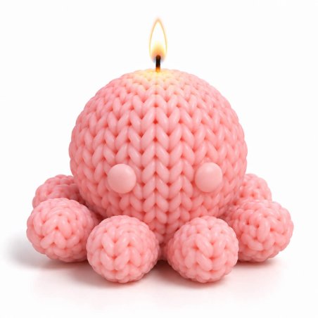 Molde para velas pulpo de ganchillo