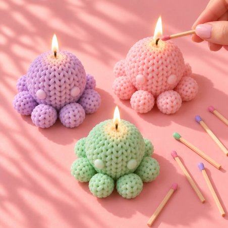 Comprar molde para velas pulpo de ganchillo
