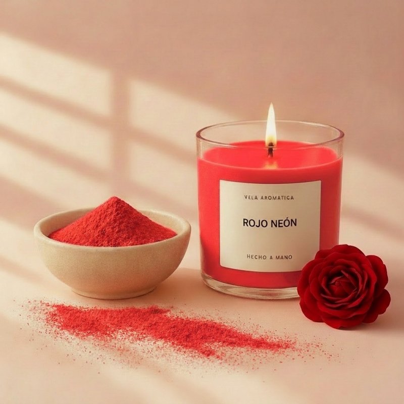 Colorante velas rojo neon pigmento