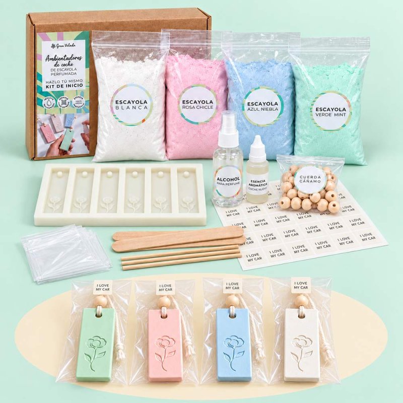Kit como hacer ambientadores de coche con escayola perfumada