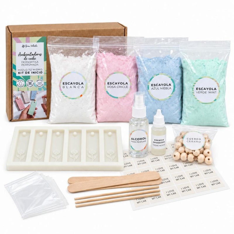 Comprar kit como hacer ambientadores de coche con escayola perfumada