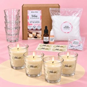 Kit como hacer velas ecologicas. Materiales e instrucciones