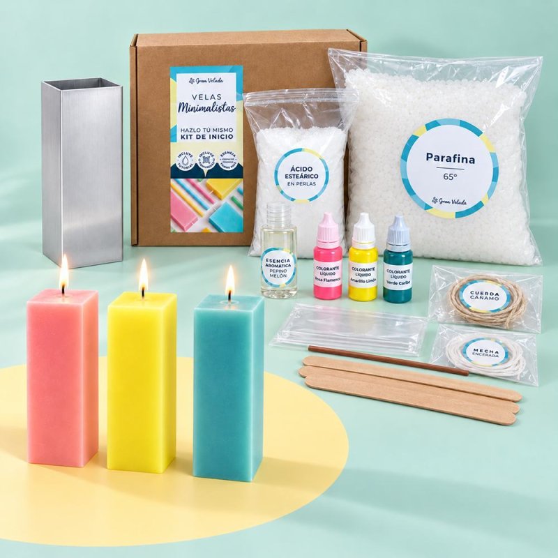 Kit como hacer velas minimalistas