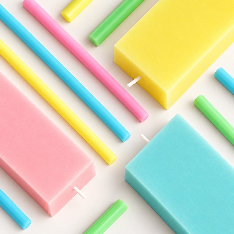 Kit como hacer velas minimalistas. Materiales e instrucciones