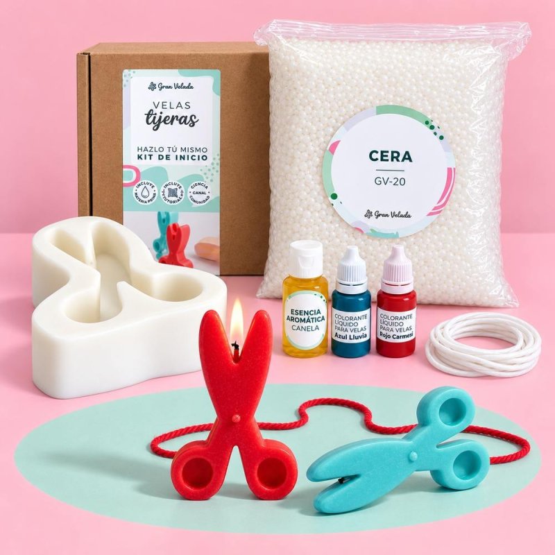 Kit como hacer velas tijeras