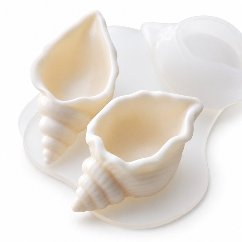 Molde caracola marina recipiente para velas