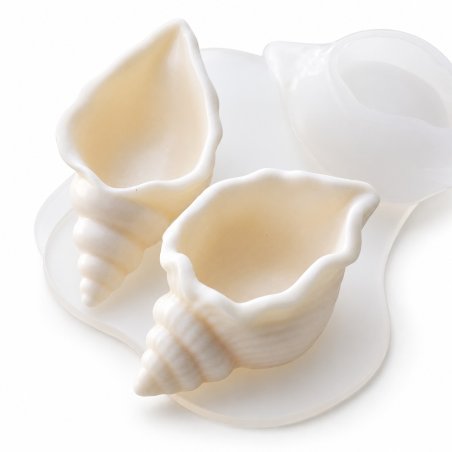 Molde caracola marina recipiente para velas