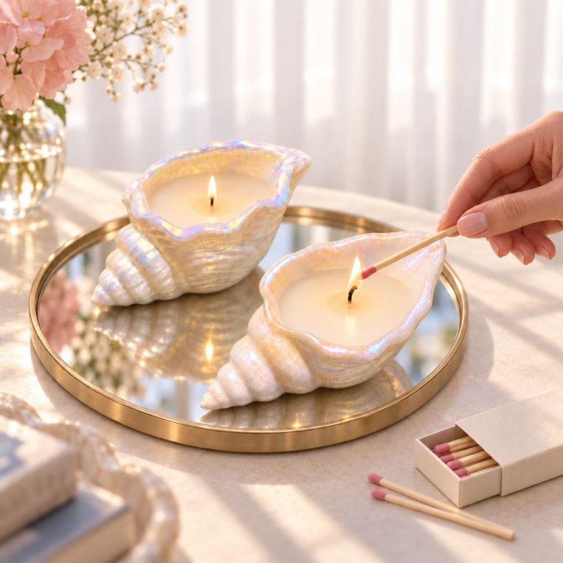 Comprar molde caracola marina recipiente para velas 6,5 cm