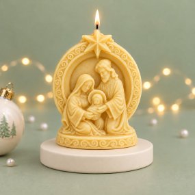 Moule à bougies crèche avec étoile