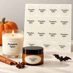 Autocollants parfum citrouille épicée ou pumpkin spice