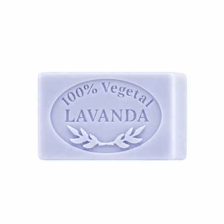 Molde jabon de lavanda — jabón sobre fondo blanco