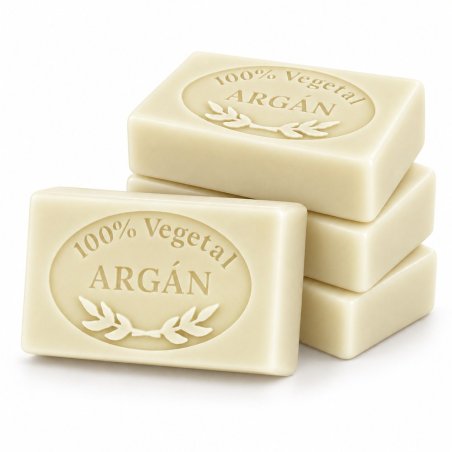 Molde jabon de argan — cuatro jabones apilados