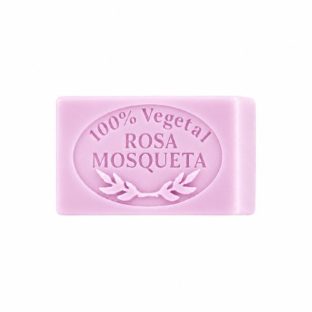 Molde jabon rosa mosqueta — jabón sobre fondo blanco