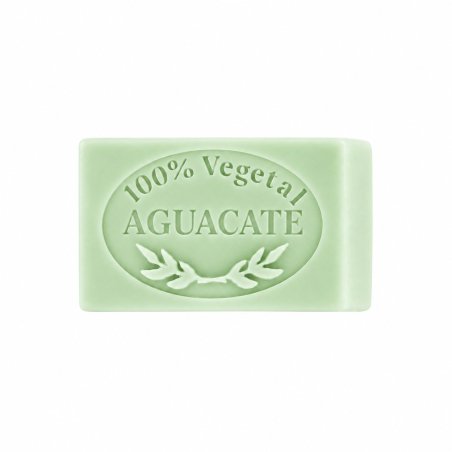 Molde jabon de aguacate — jabón sobre fondo blanco