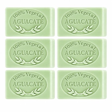 Molde jabon de aguacate — seis pastillas de jabón
