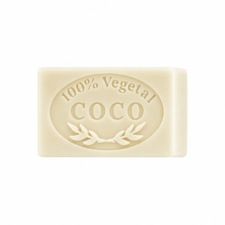 Molde jabon de coco — jabón sobre fondo blanco