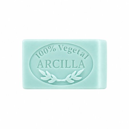 Molde jabon de arcilla — jabón sobre fondo blanco