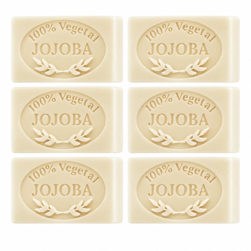 Molde jabon de jojoba — seis pastillas de jabón