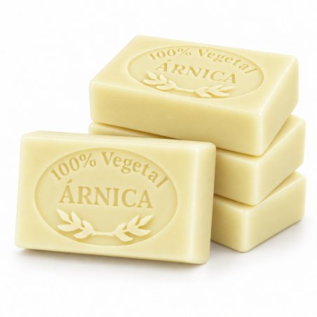 Molde jabon de arnica — cuatro jabones apilados