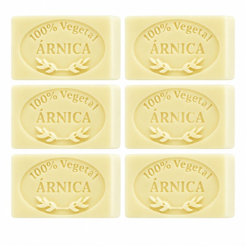 Molde jabon de arnica — seis pastillas de jabón