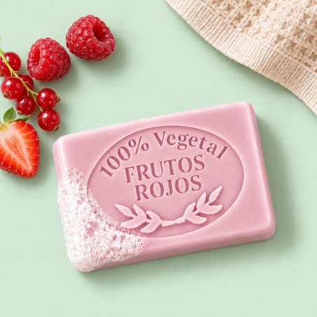 Molde jabon de frutos rojos — jabón en escena lifestyle