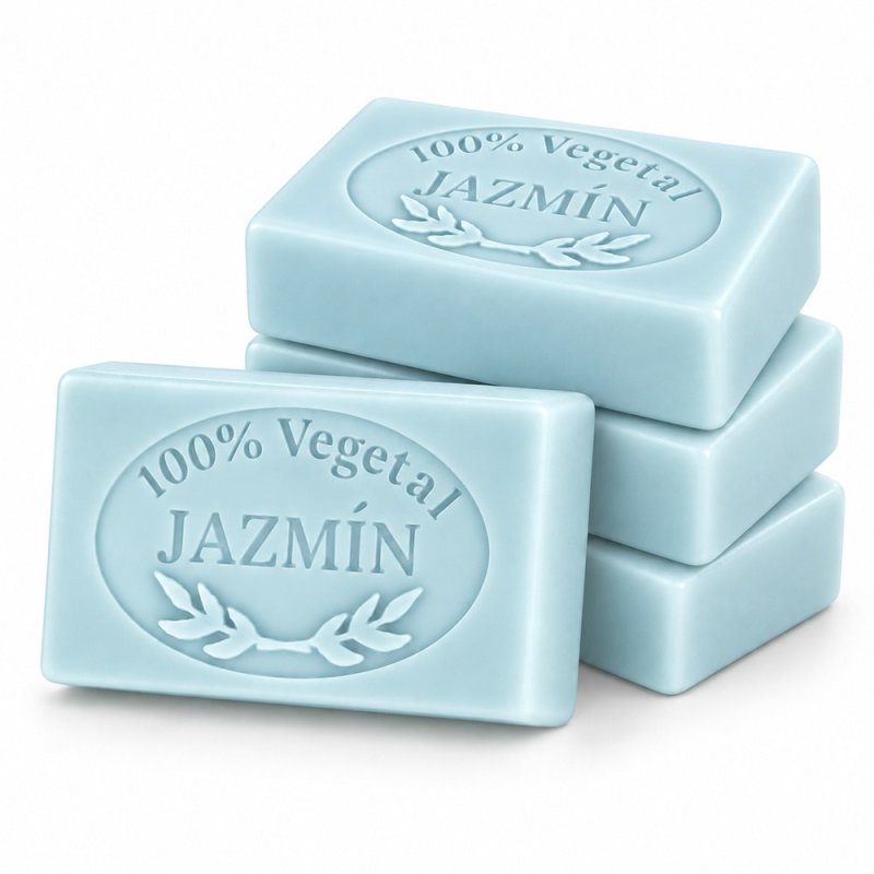 Molde jabon de jazmin — cuatro jabones apilados