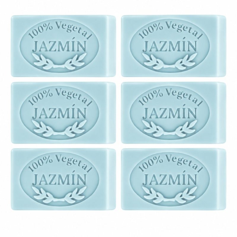 Molde jabon de jazmin — seis pastillas de jabón