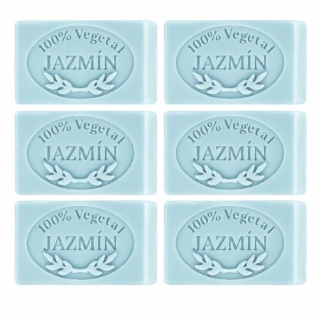 Molde jabon de jazmin — seis pastillas de jabón