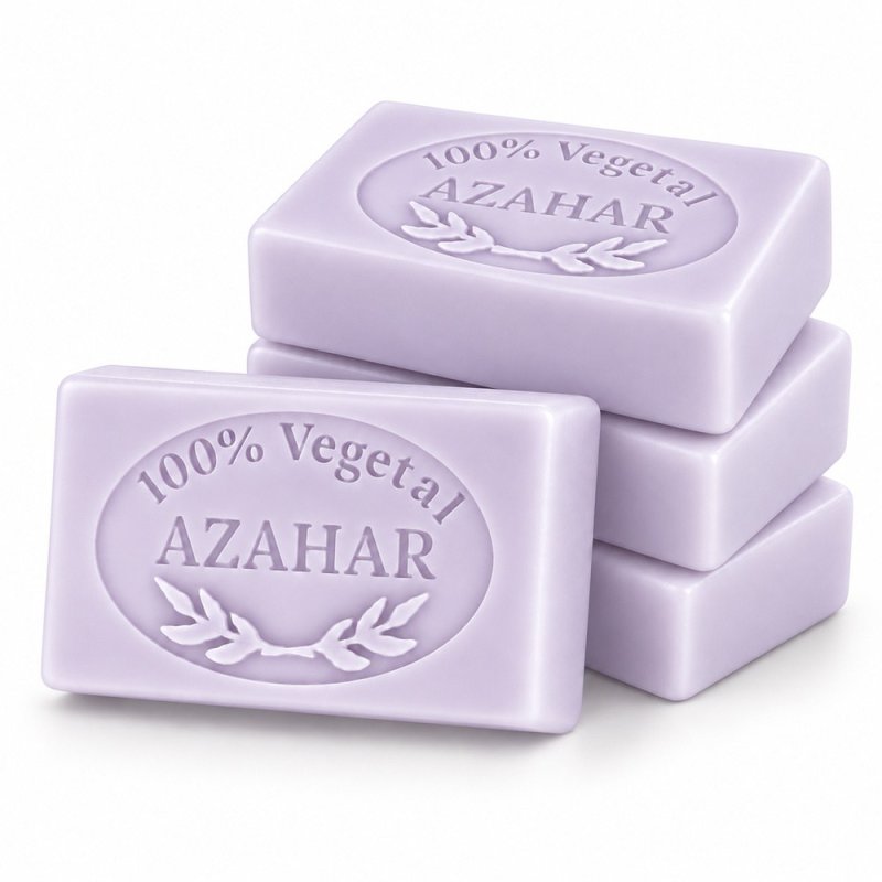 Molde jabon de azahar — cuatro jabones apilados