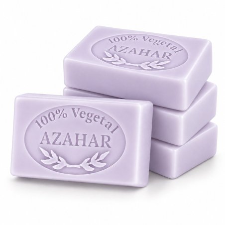 Molde jabon de azahar — cuatro jabones apilados