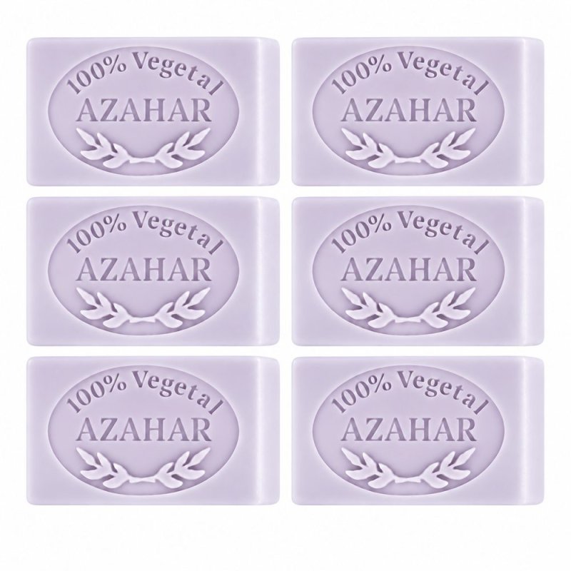Molde jabon de azahar — seis pastillas de jabón