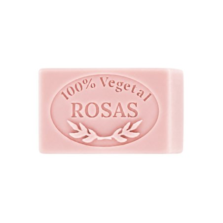 Molde jabon de rosas — jabón sobre fondo blanco