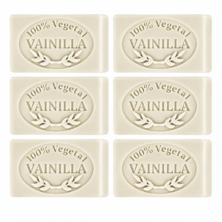 Molde jabon de vainilla — seis pastillas de jabón