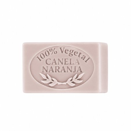 Molde jabon canela naranja — jabón sobre fondo blanco