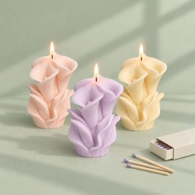 Molde para velas ramo de calas