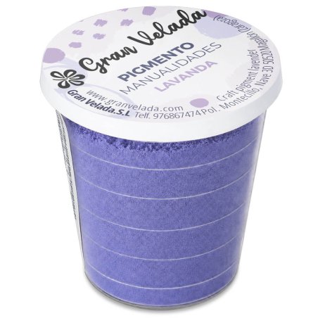 Pigmento cor lavanda: embalagem fechada sobre fundo branco